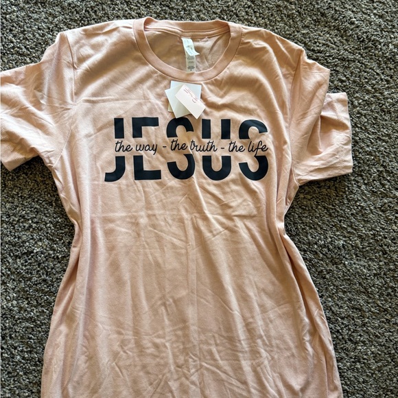 Bella Canvas Light Pink Faith Graphic Tee - Picture 4 of 4